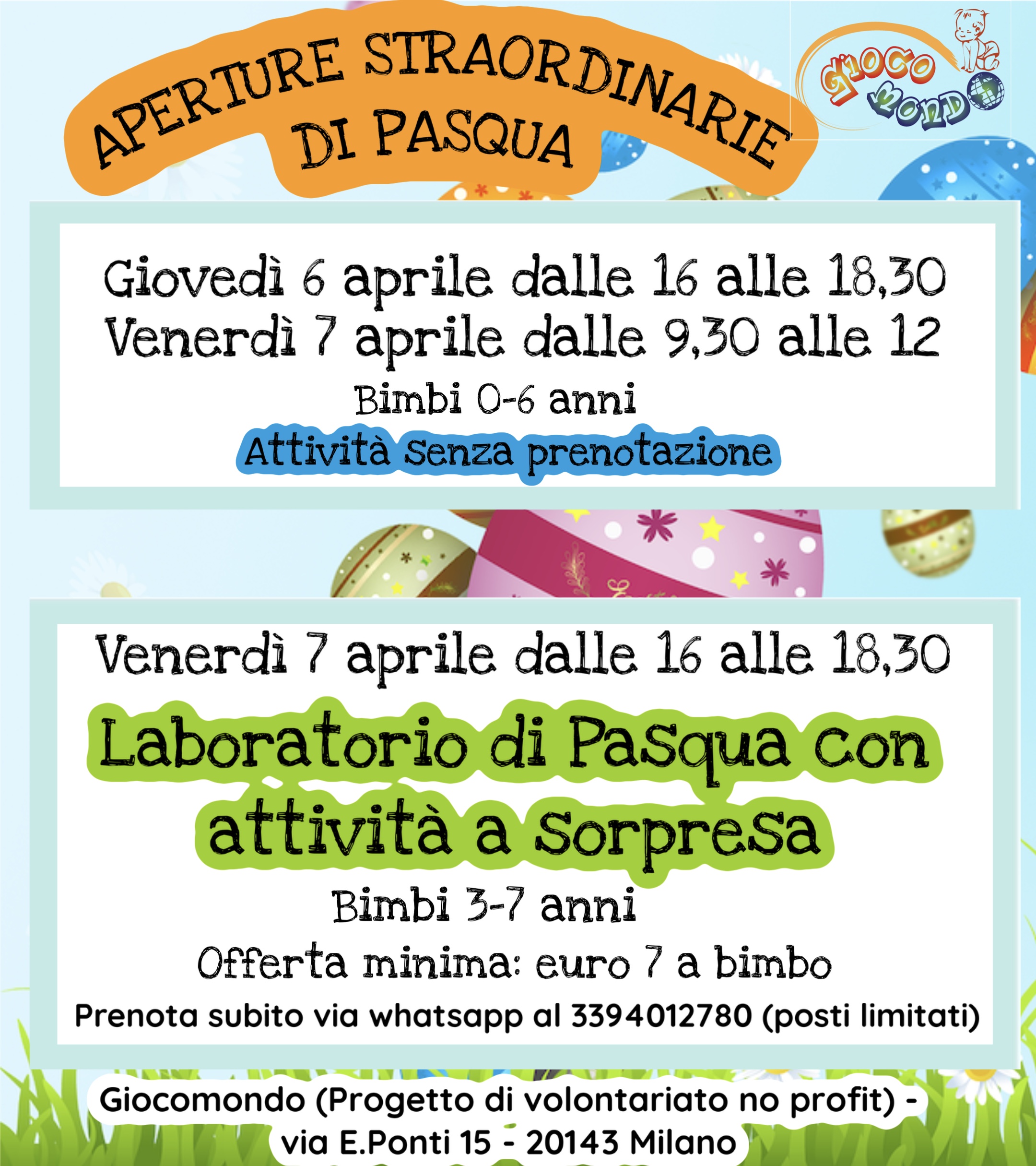 aperture Pasqua