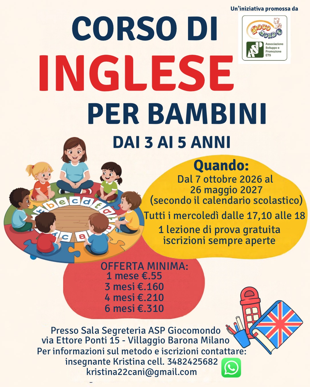 Inglese bimbi 3-5anni