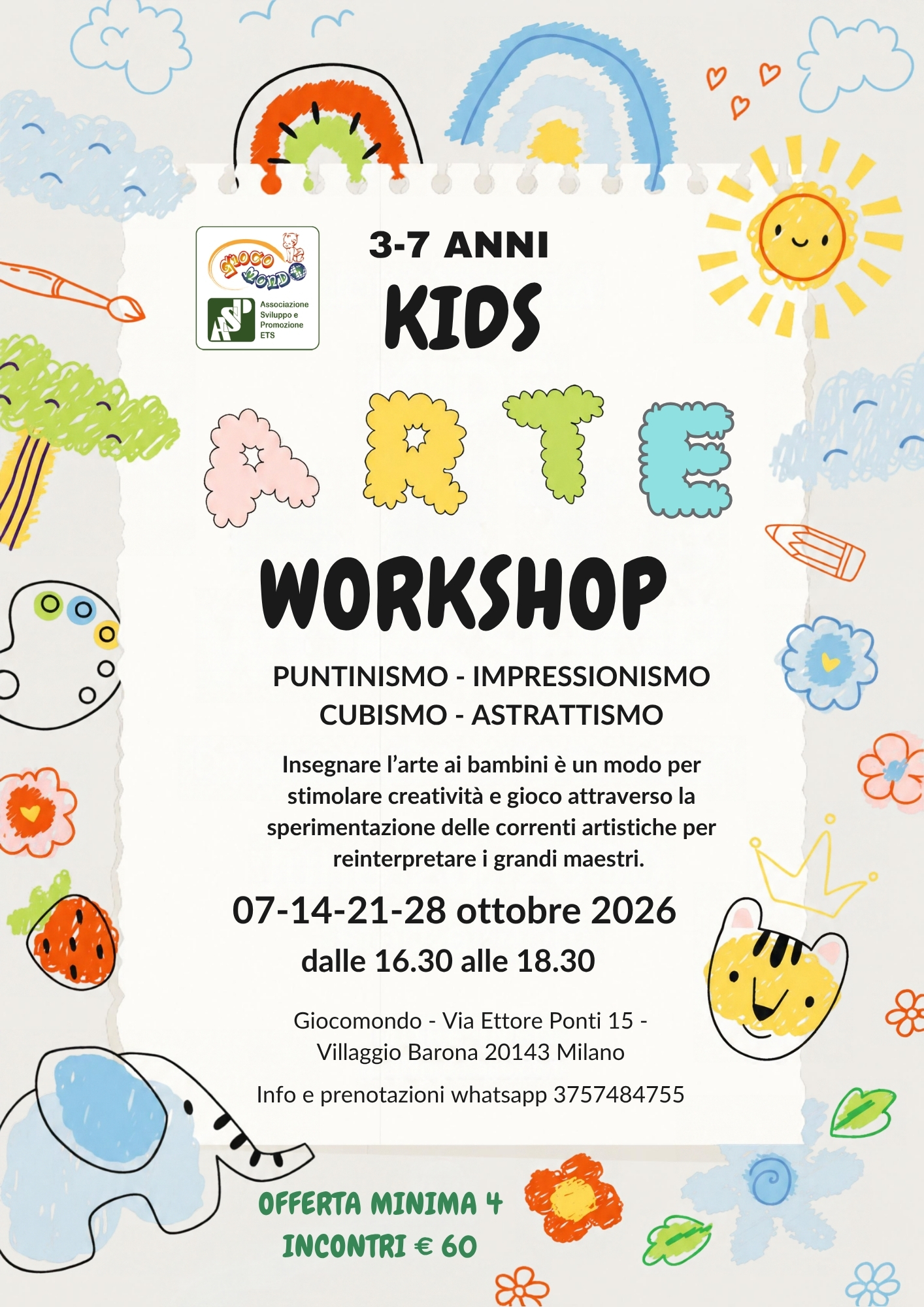 Arte Kids Workshop Flyer